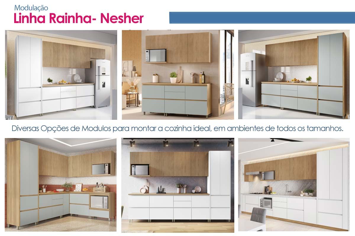 Cozinha Completa Nesher 2 Peças Rainha C2P44