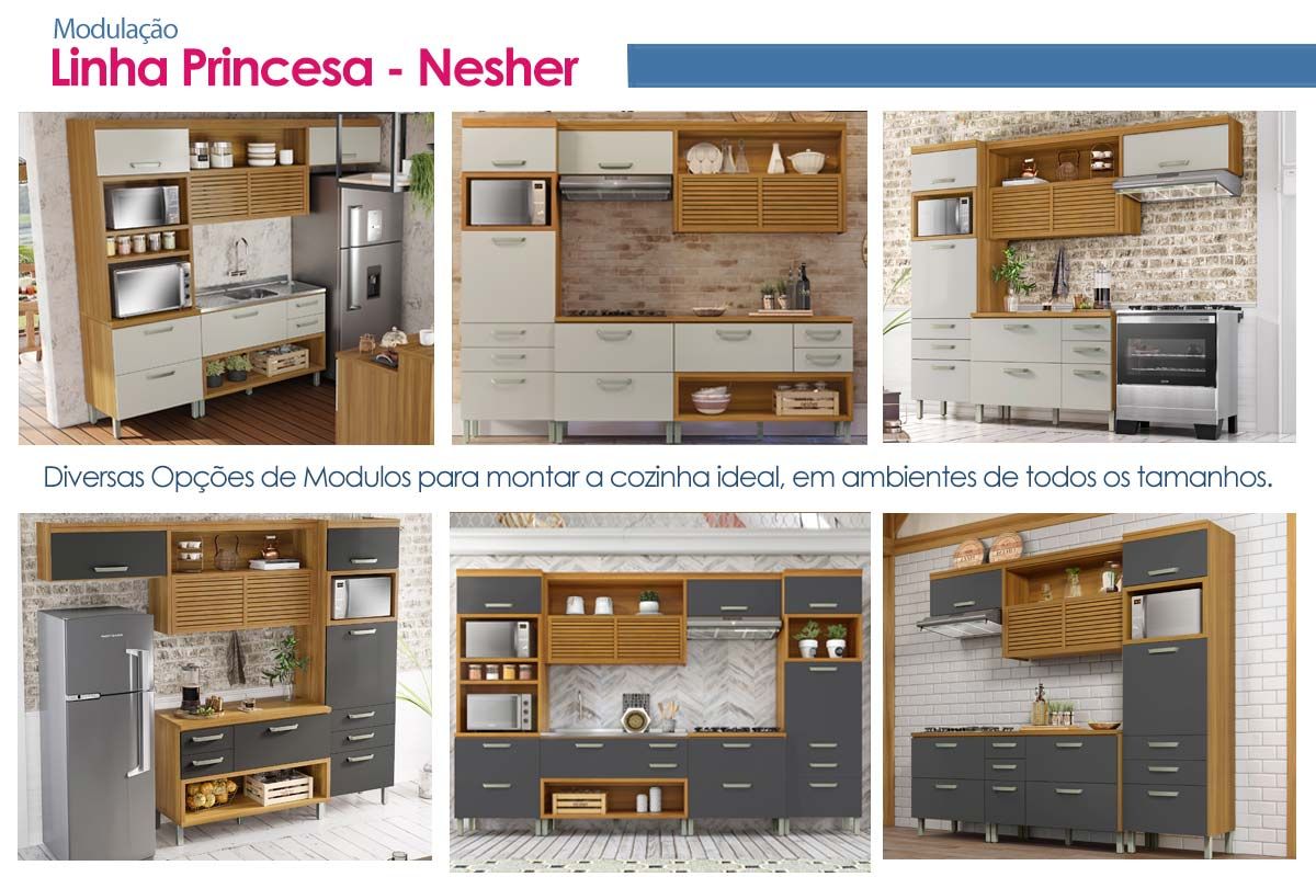 Cozinha Completa Nesher 2 Peças Princesa C2P45