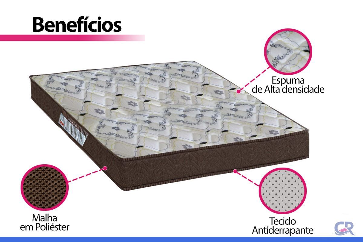 Cama Box CRC +Colchão Ortopédico ISO Mega Ortobom