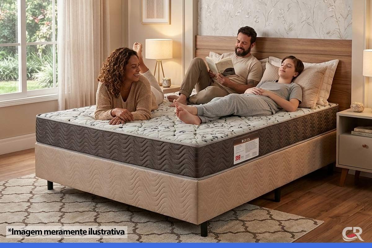Cama Box CRC +Colchão Ortopédico ISO Mega Ortobom
