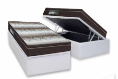 Cama Box Baú Filhão +Colchão Ortopédico Light Ortobom