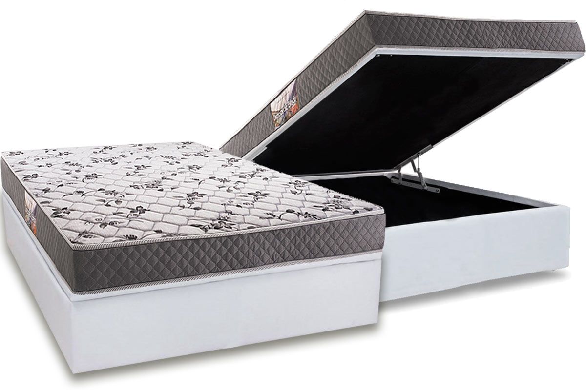 Cama Box Baú CRC +Colchão Ortopédico Ortopedic Herval