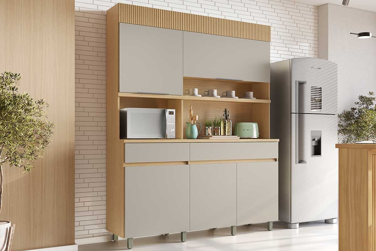Cozinha Compacta Nesher Realeza c/5 Portas 2Gavs 160cm