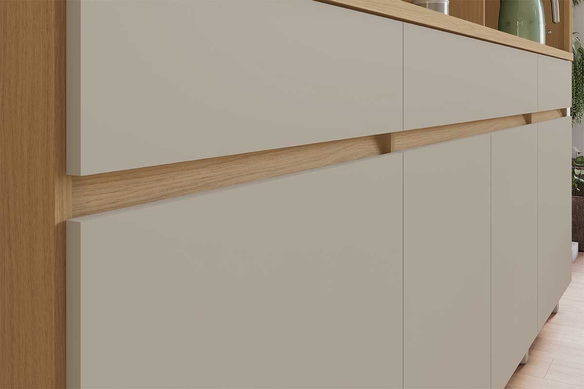 Cozinha Compacta Nesher Realeza c/5 Portas 2Gavs 160cm Cozinha Compacta Nesher Realeza c/5 Portas 2Gavs 160cm