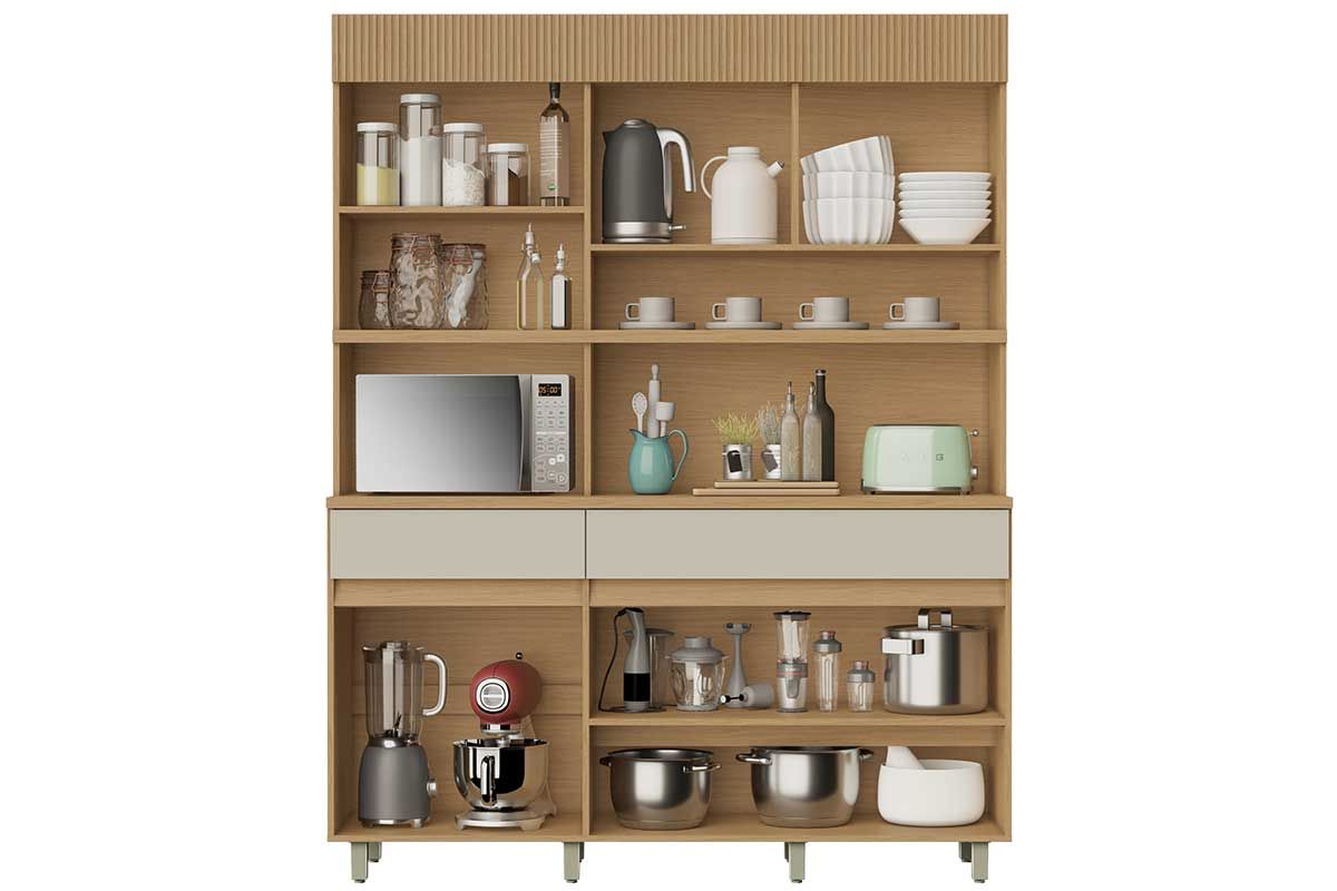 Cozinha Compacta Nesher Realeza c/5 Portas 2Gavs 160cm Cozinha Compacta Nesher Realeza c/5 Portas 2Gavs 160cm