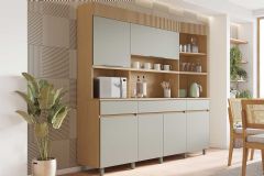 Cozinha Compacta Nesher Realeza c/6 Portas e 3 Gavetas 220cm