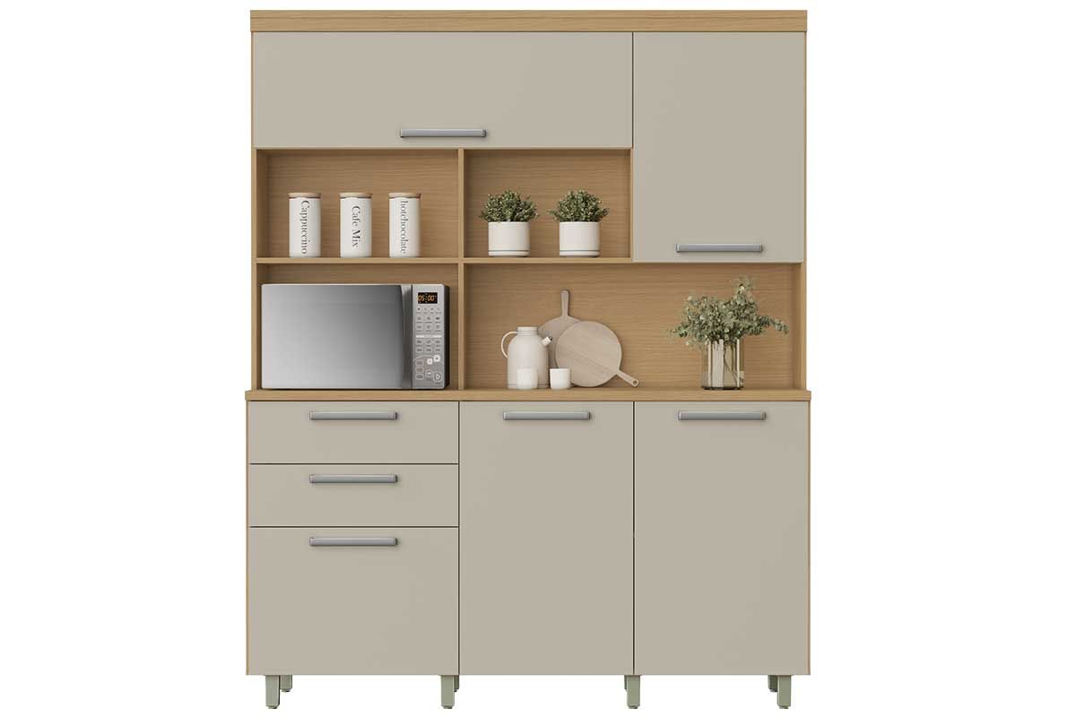 Cozinha Compacta Nesher Nobreza c/5 Portas e 2 Gavetas 160cm