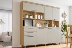 Cozinha Compacta Nesher Nobreza c/7 Portas 2Gavs 210cm