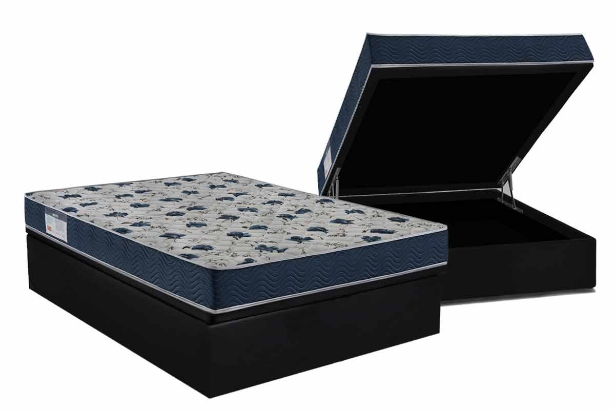 Cama Box Baú CRC +Colchão Ortopédico ISO60 Ortobom