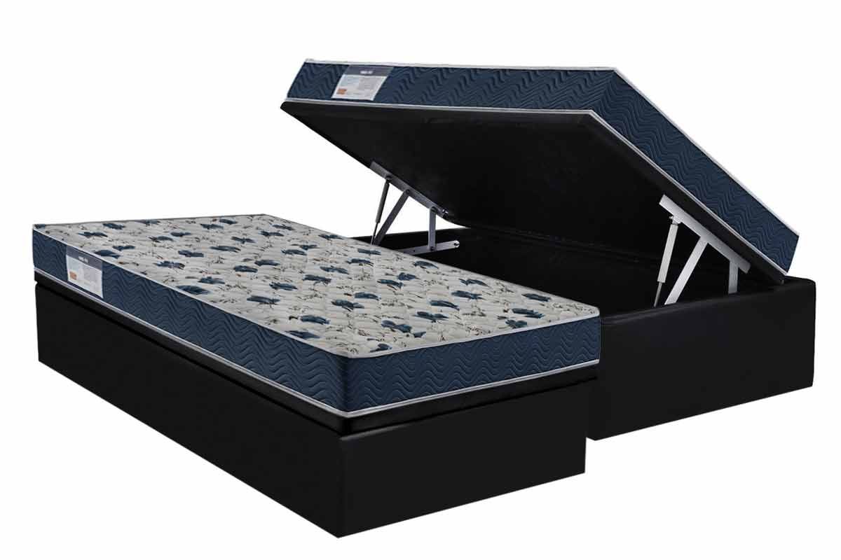 Cama Box Baú CRC +Colchão Ortopédico ISO60 Ortobom