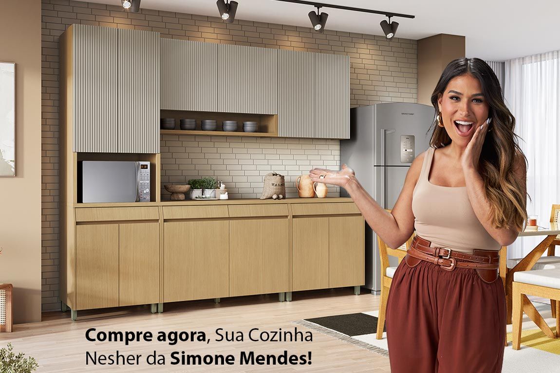 Cozinha Completa Nesher 5 Peças Simone Mendes C5P114