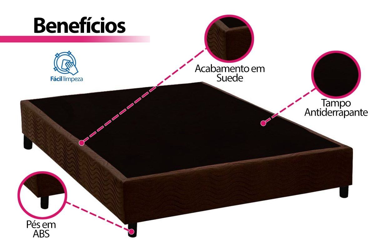 Cama Box CRC +Colchão Espuma D33 Light Ortobom