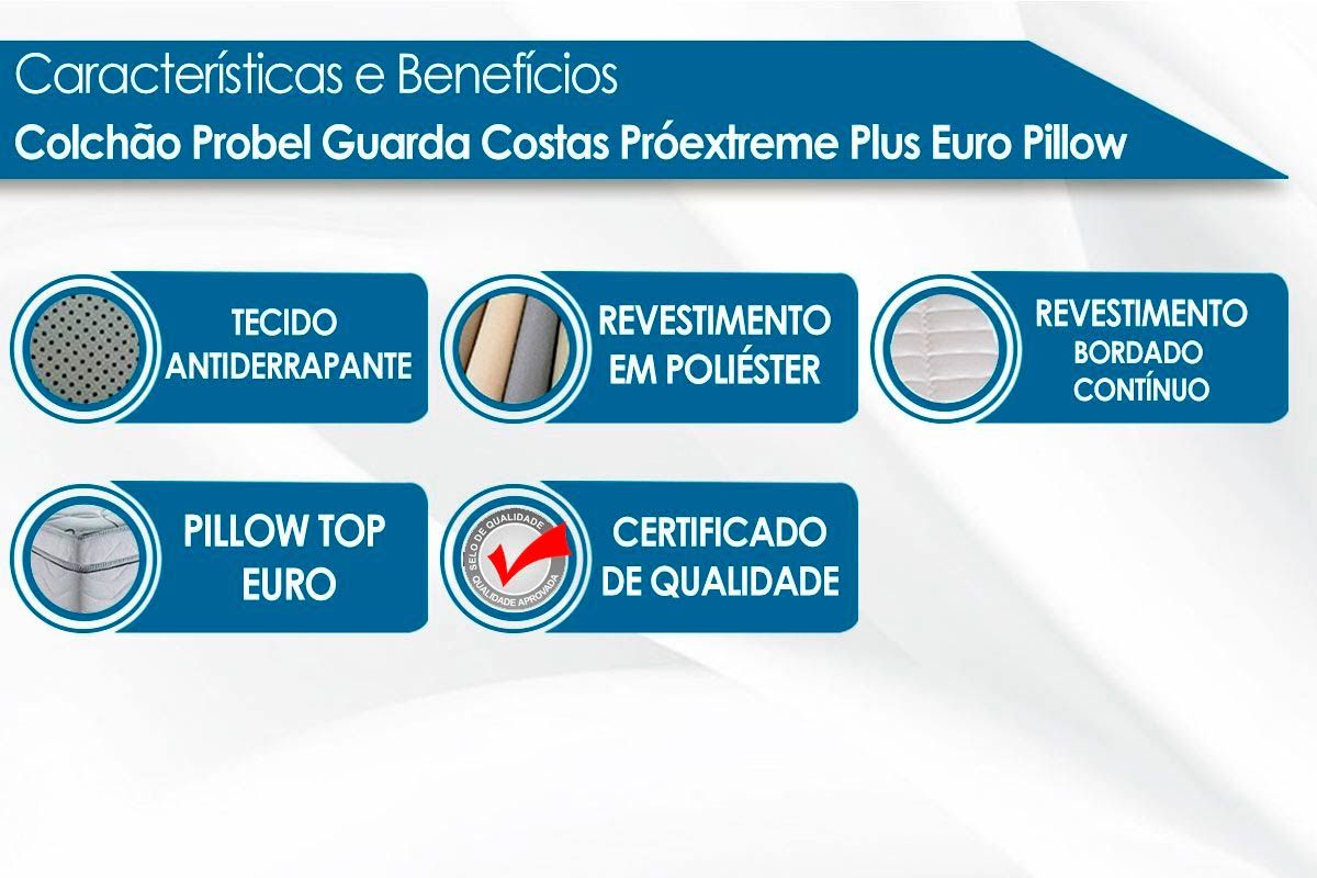 Cama Box Baú CRC +Colchão Ortopédico Extreme Probel