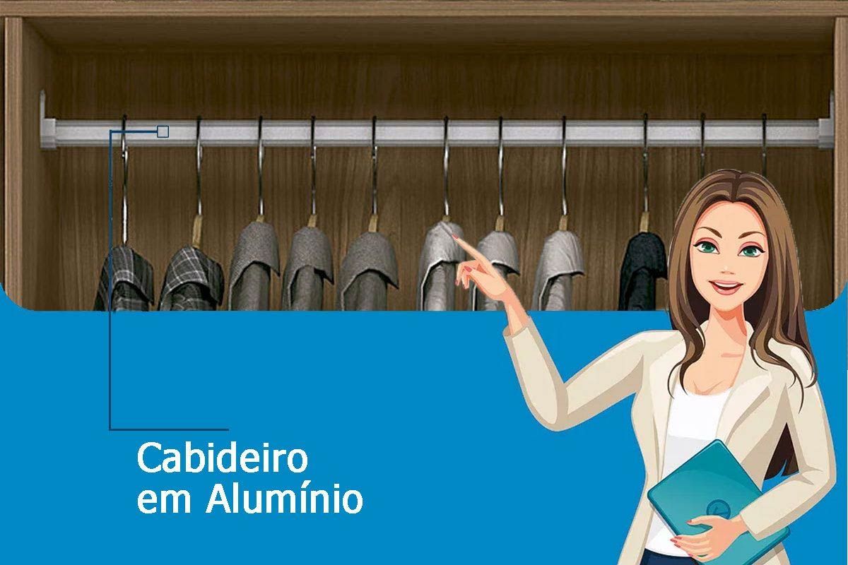 Conjunto Quarto Guarda Roupa + Cômoda QC118 S. Andirá