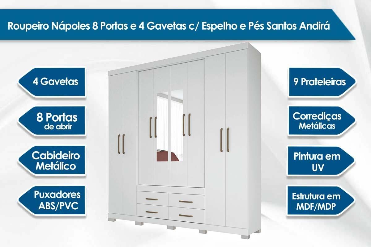 Conjunto Quarto Guarda Roupa + Cômoda QC127 S. Andirá