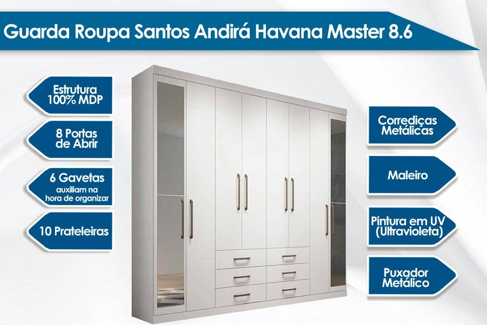 Conjunto Quarto Guarda Roupa + Cômoda QC128 S. Andirá