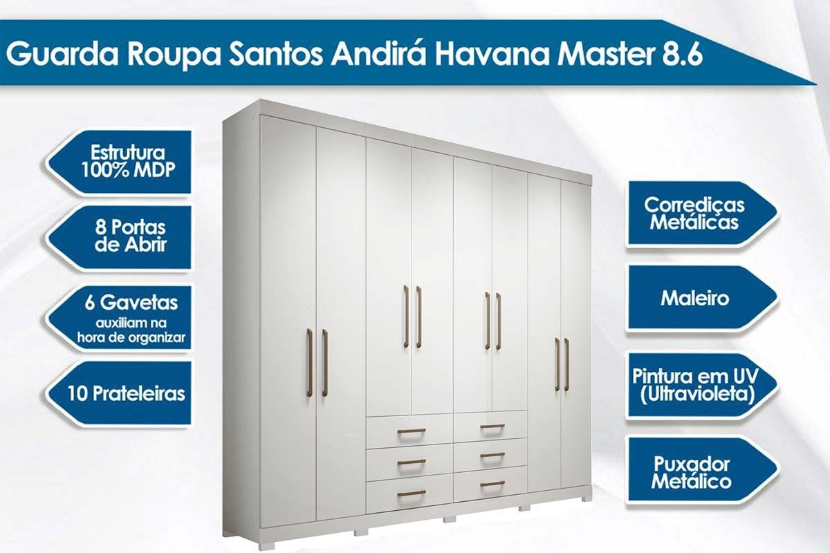 Conjunto Quarto Guarda Roupa + Cômoda QC130 S. Andirá