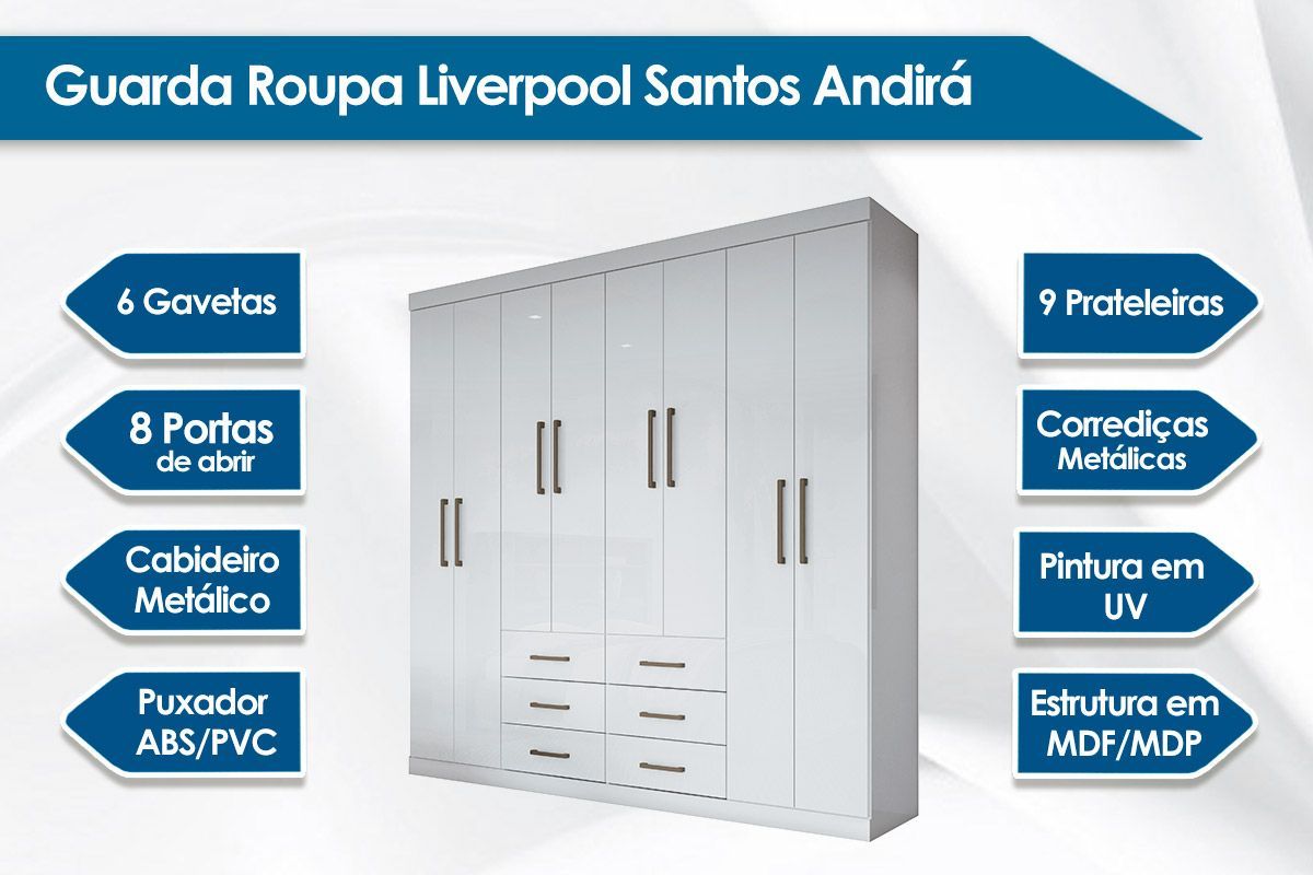 Conjunto Quarto Guarda Roupa + Cômoda QC138 S. Andirá