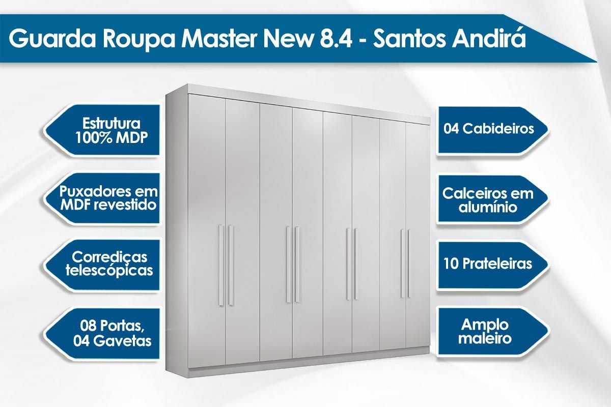 Conjunto Quarto Guarda Roupa + Cômoda QC144 S. Andirá