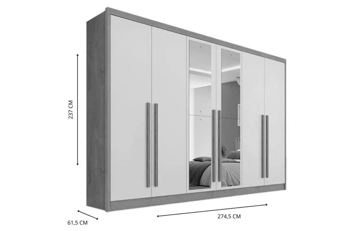 Guarda Roupa Casal 6 Portas c/Esp Valencia Europa