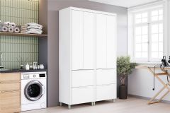 Armário Multiuso Lavanderia Marquesa c/ 4 Portas 4Gavs Nesher
