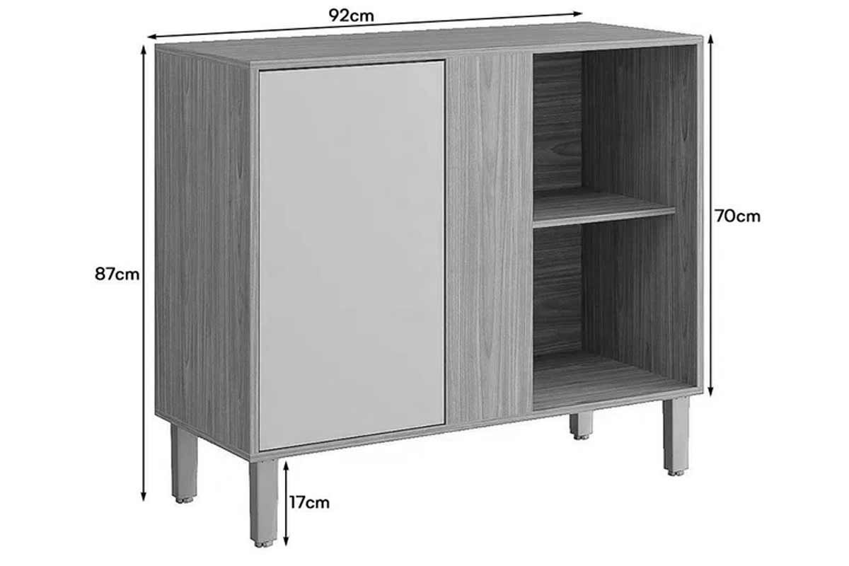 Balcão Cozinha MGM Divina Canto c/1 Porta 92cm Balcão Cozinha MGM Divina Canto c/1 Porta 92cm