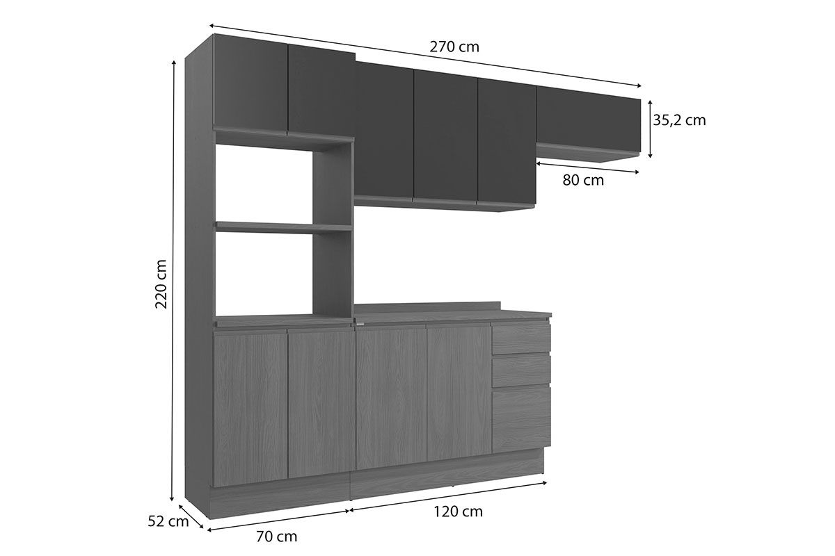 Cozinha Completa Kappesberg 5 Peças Ciela C5P116