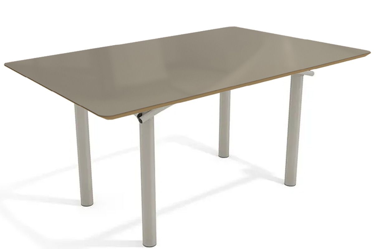 Mesa Jantar Elba Tampo Madeirado c/ Vidro 160cm Kappesberg