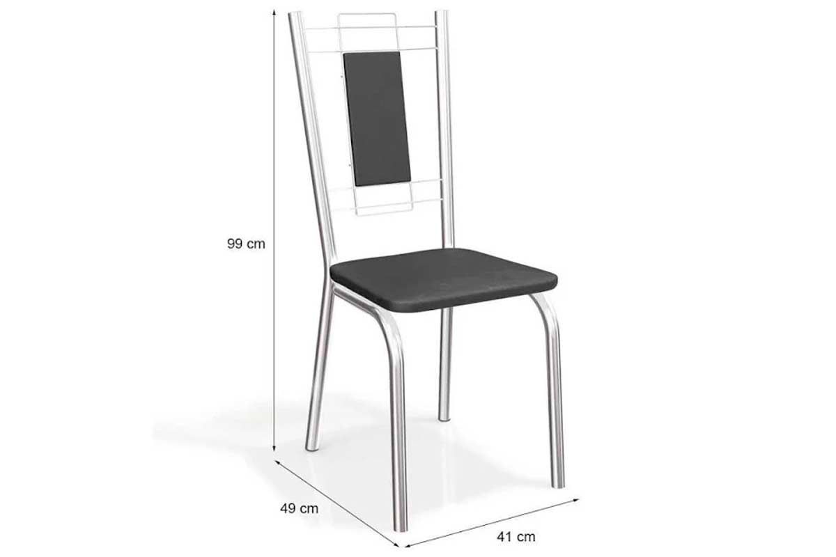 Sala Jantar Mesa Elba Tampo Madeirado c/ Vidro 160cm e 6 Cadeiras Florença - Kappesberg