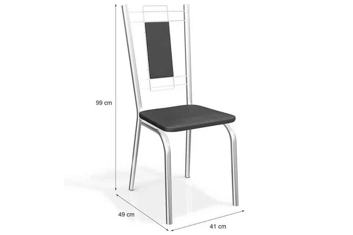 Sala Jantar Mesa Elba Tampo Madeirado c/ Vidro 120cm e 6 Cadeiras Florença - Kappesberg