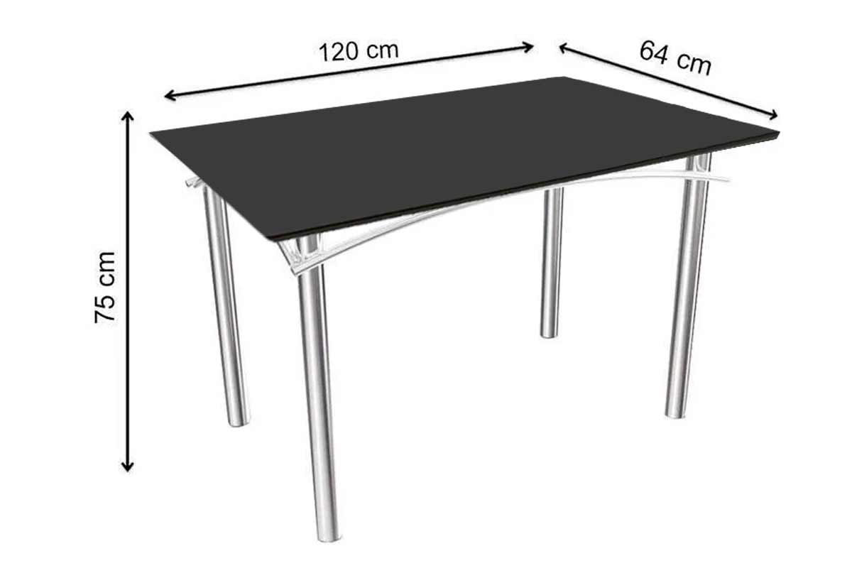 Sala Jantar Mesa Elba Tampo Madeirado c/ Vidro 120cm e 6 Cadeiras Florença - Kappesberg