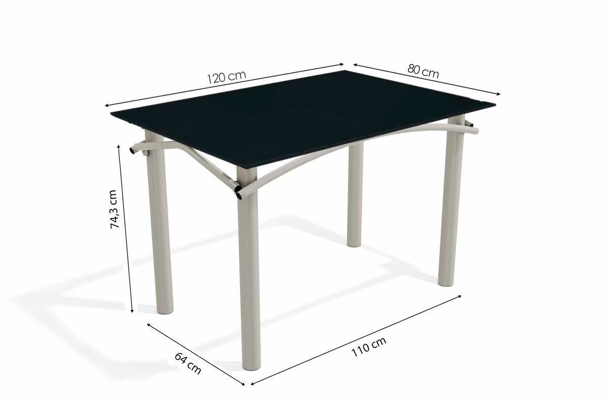 Sala Jantar Mesa Elba Tampo Madeirado c/ Vidro 120cm e 6 Cadeiras Florença - Kappesberg