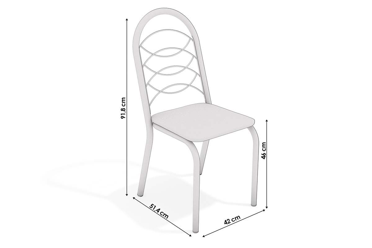 Sala Jantar Mesa Elba Tampo Madeirado c/ Vidro 120cm e 6 Cadeiras Holanda - Kappesberg