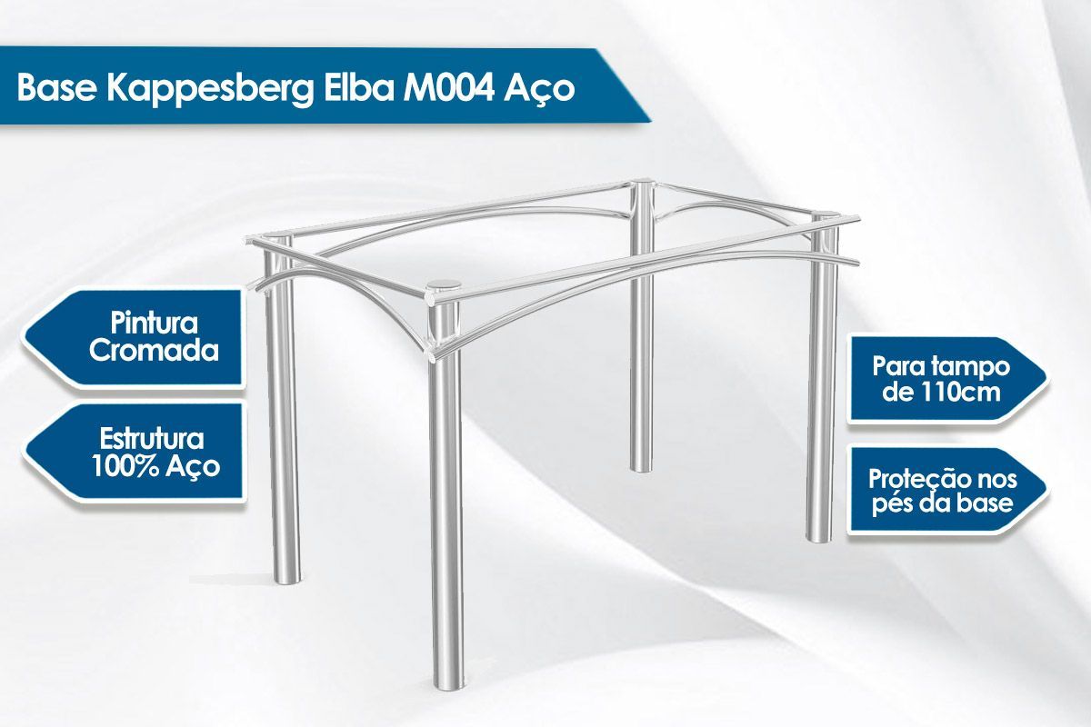Sala Jantar Mesa Elba Tampo Madeirado c/ Vidro 160cm e 6 Cadeiras Noruega - Kappesberg