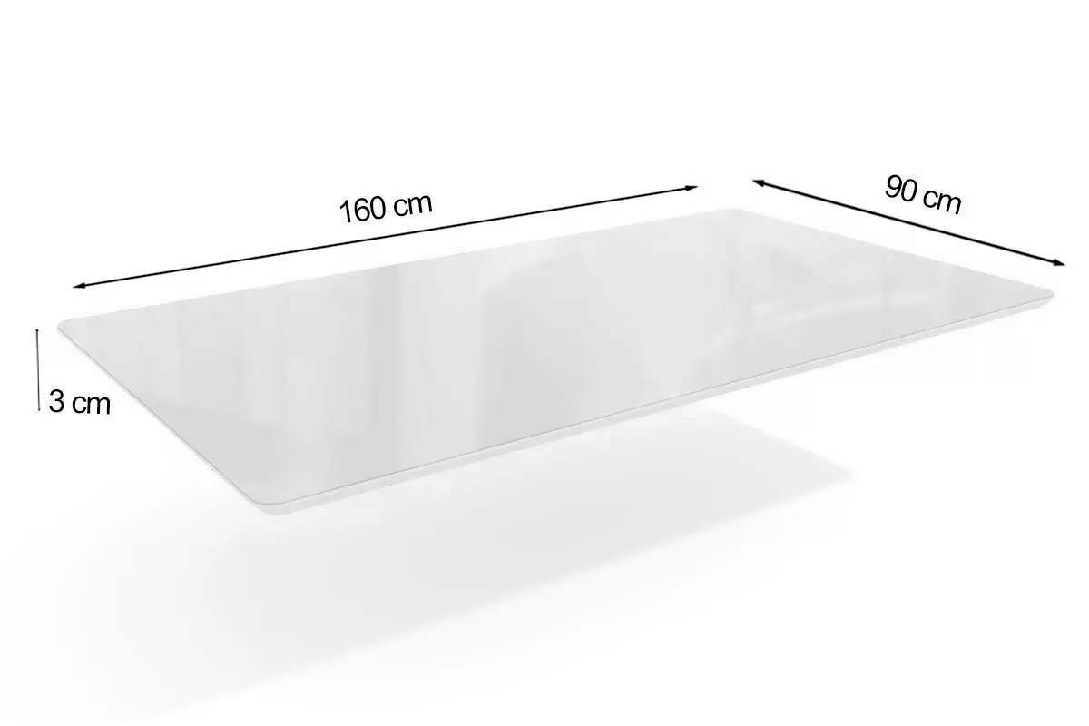 Sala Jantar Mesa Elba Tampo Madeirado c/ Vidro 160cm e 6 Cadeiras Noruega - Kappesberg
