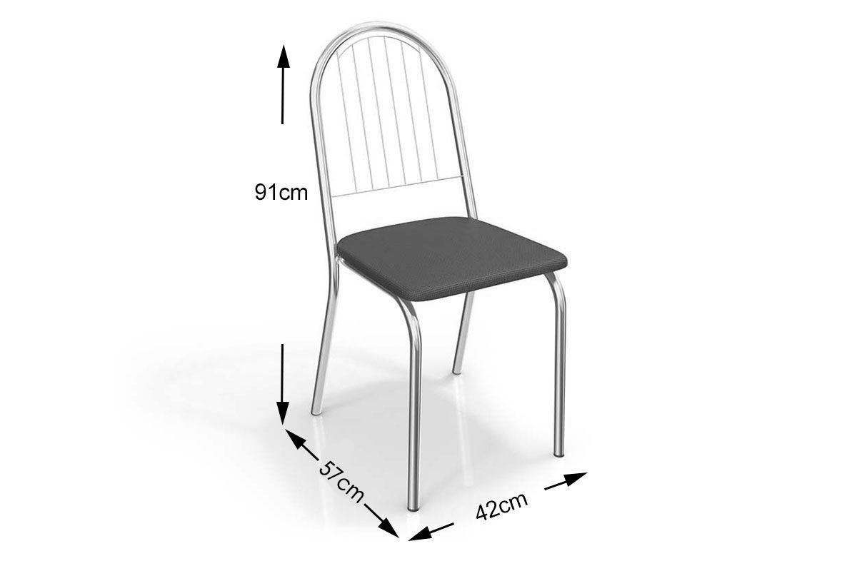 Sala Jantar Mesa Elba Tampo Madeirado c/ Vidro 120cm e 6 Cadeiras Noruega - Kappesberg