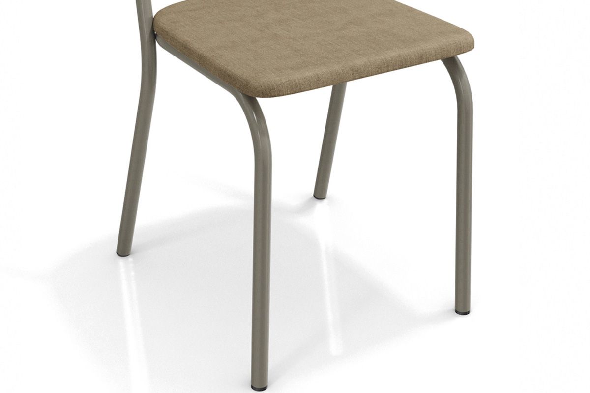 Sala Jantar Mesa Elba c/ Tampo de Vidro 120cm e 6 Cadeiras Noruega - Kappesberg