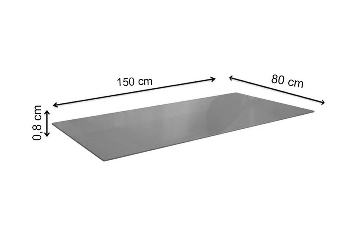 Sala Jantar Mesa Elba c/ Tampo de Vidro 150cm e 6 Cadeiras Noruega - Kappesberg