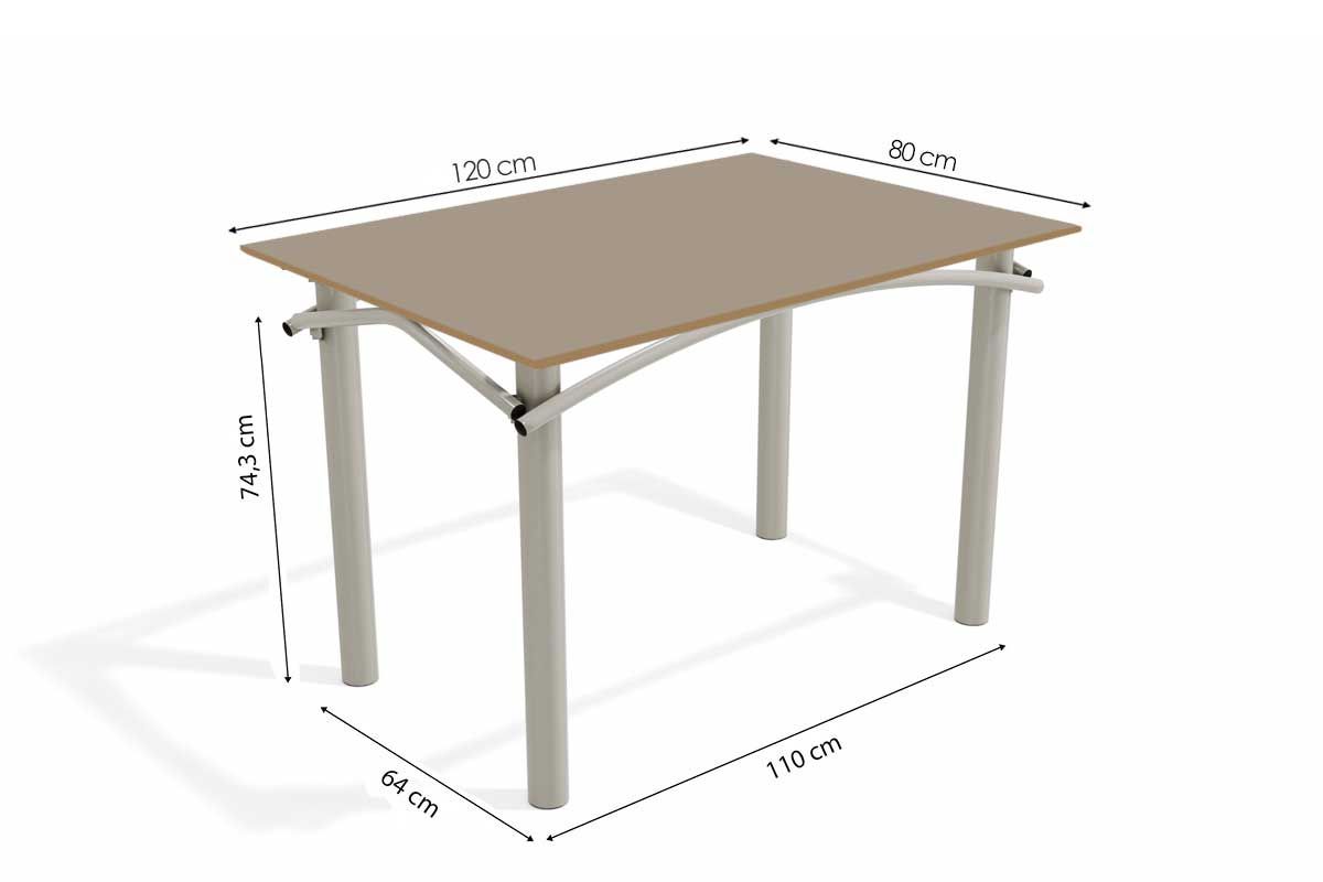 Sala Jantar Mesa Elba Tampo Madeirado c/ Vidro 120cm e 6 Cadeiras Amsterdã - Kappesberg