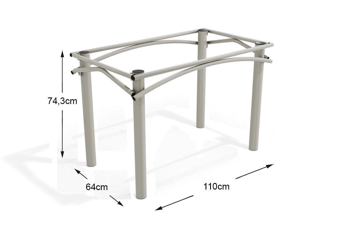 Sala Jantar Mesa Elba c/ Tampo de Madeira 160cm e 6 Cadeiras Amsterdã - Kappesberg