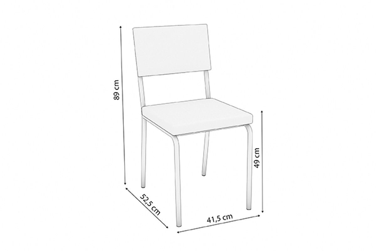 Sala Jantar Mesa Elba Tampo Madeirado c/ Vidro 120cm e 6 Cadeiras Zaria - Kappesberg