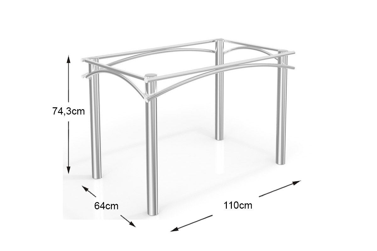 Sala Jantar Mesa Elba c/ Tampo de Vidro 150cm e 6 Cadeiras Zaria - Kappesberg