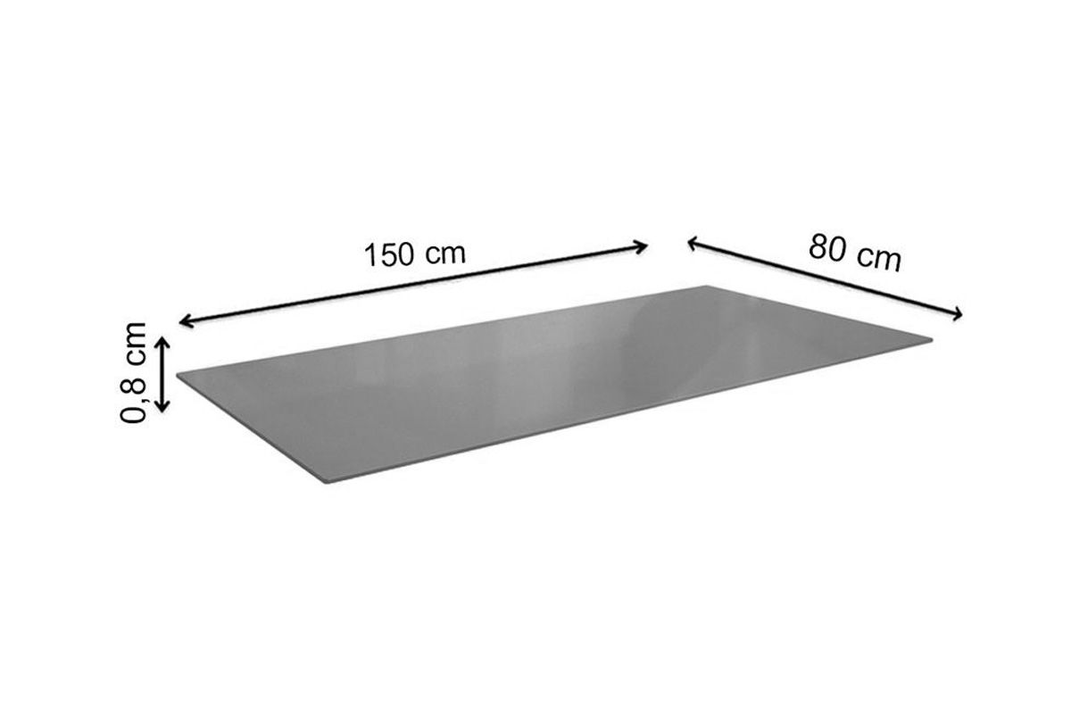 Sala Jantar Mesa Elba c/ Tampo de Vidro 150cm e 6 Cadeiras Zaria - Kappesberg