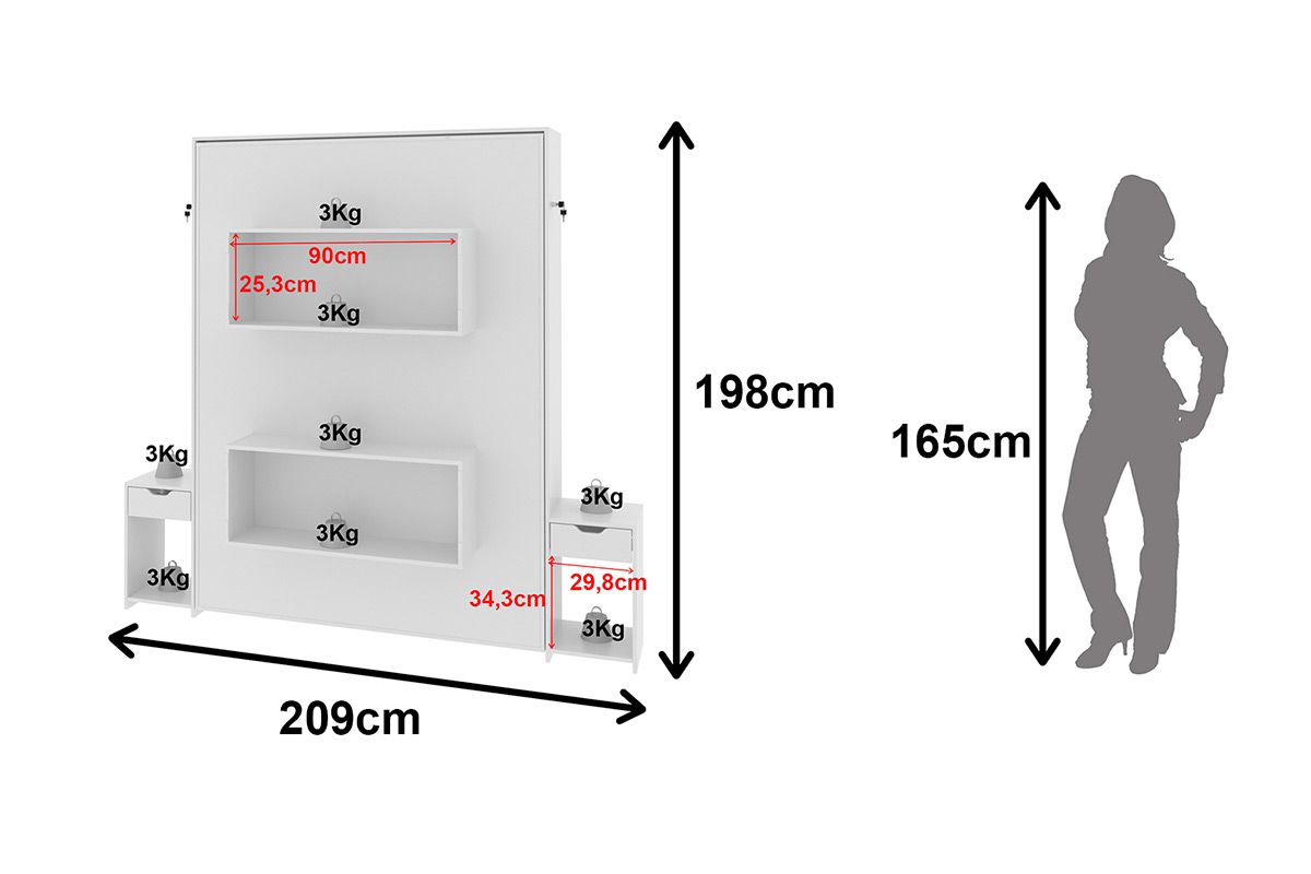 Cama Dobrável CM8041 - Tecno Mobili