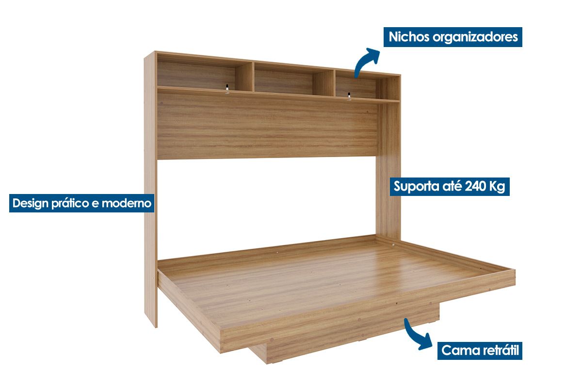 Cama Dobrável cCM8043 - Tecno Mobili Cama Dobrável cCM8043 - Tecno Mobili