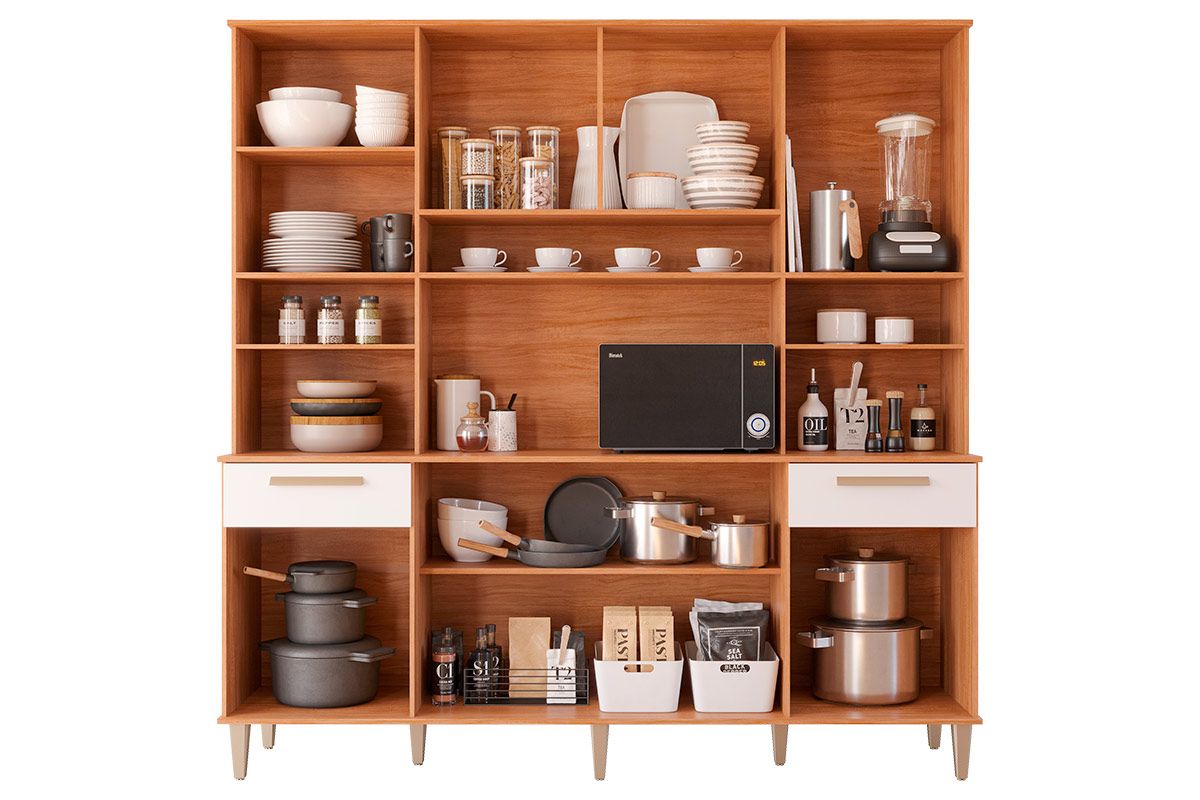 Cozinha Compacta MGM Livia 8 Portas 2 Gavetas e 6 Nichos