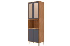 Paneleiro Cozinha MGM Celeste c/4 Portas c/Vidro 70cm