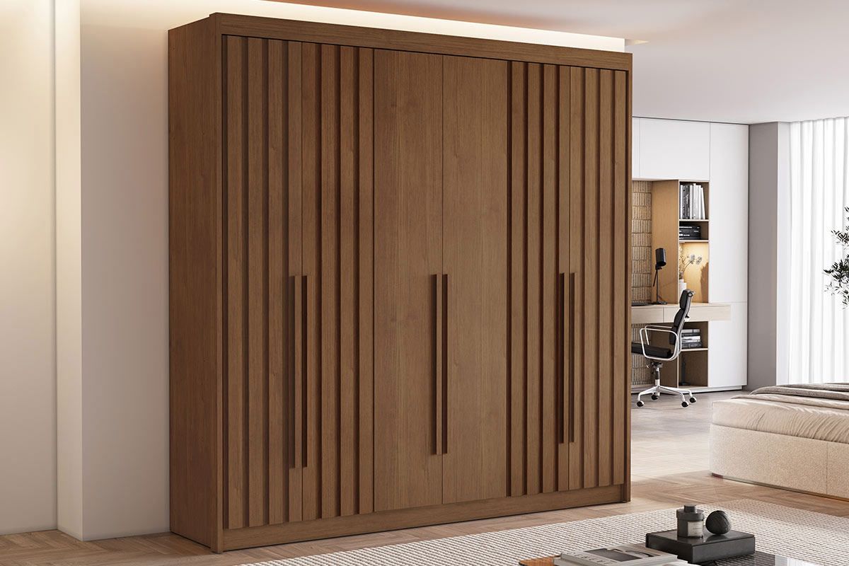 Guarda Roupa Casal 6 Portas (4 Ripadas) e 6 Gavetas Portugal ConquistaCacau Guarda Roupa Casal 6 Portas (4 Ripadas) e 6 Gavetas Portugal ConquistaCacau