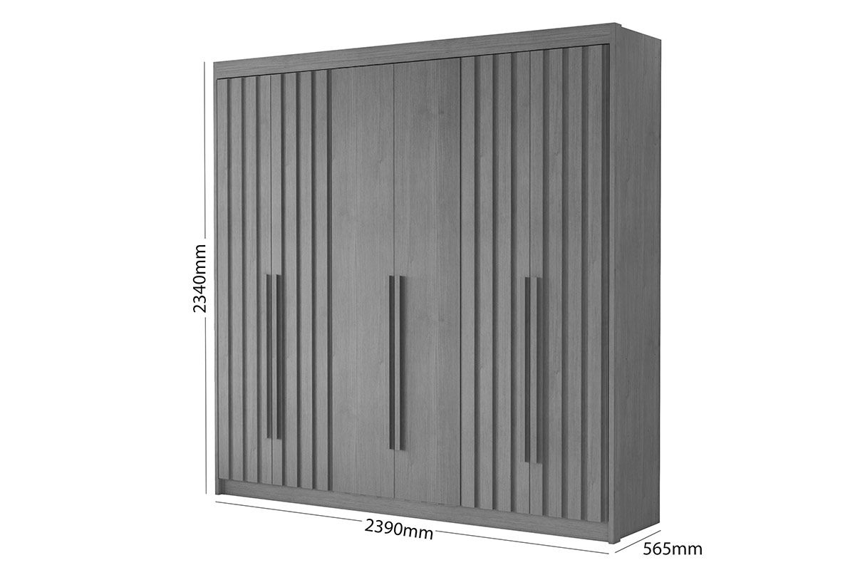 Guarda Roupa Casal 6 Portas (4 Ripadas) e 6 Gavetas Portugal Conquista Guarda Roupa Casal 6 Portas (4 Ripadas) e 6 Gavetas Portugal Conquista