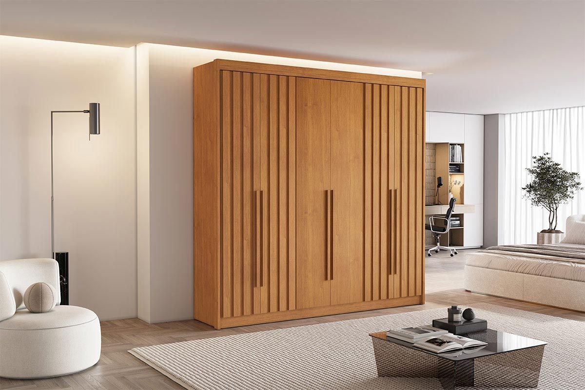 Guarda Roupa Casal 6 Portas (4 Ripadas) e 6 Gavetas Portugal Conquista Guarda Roupa Casal 6 Portas (4 Ripadas) e 6 Gavetas Portugal Conquista